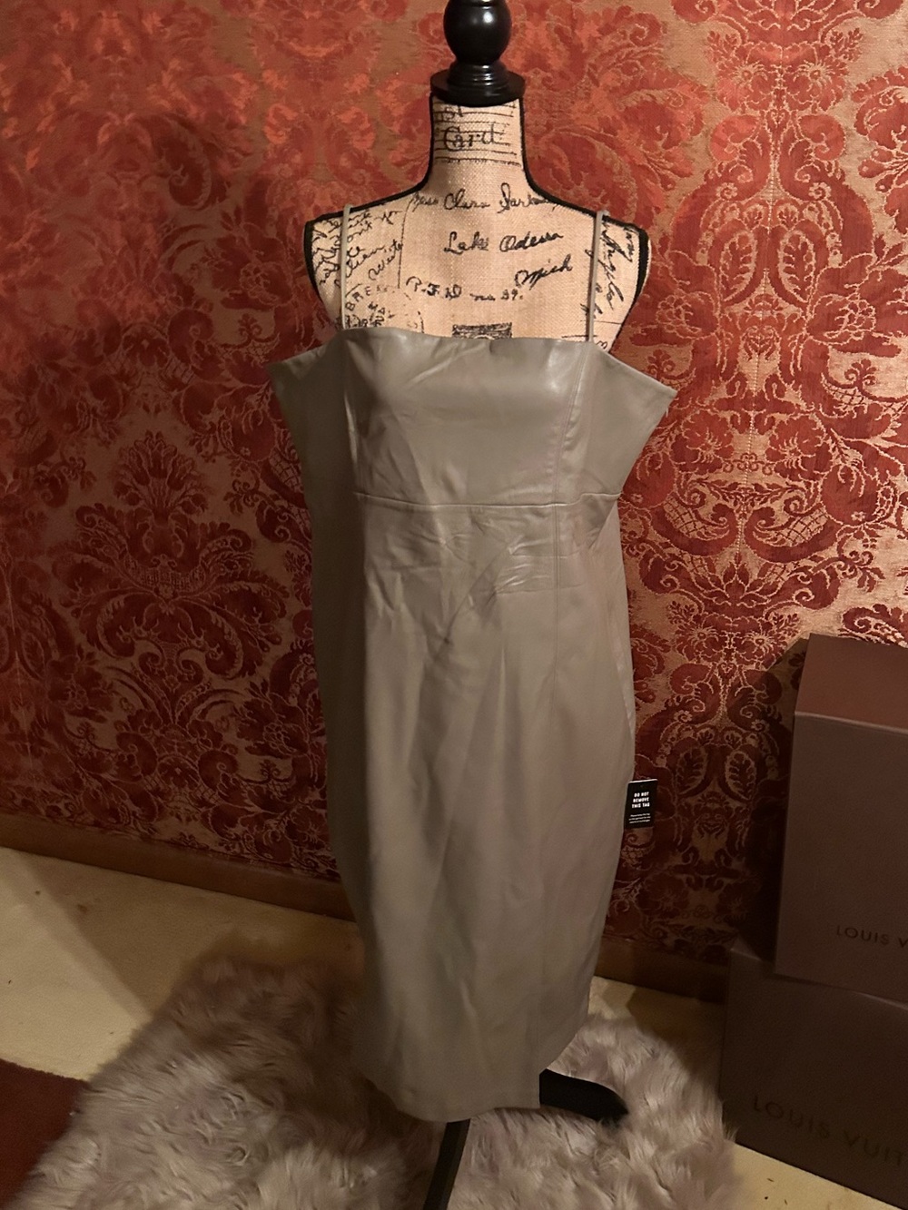 Express Strappy Taupe Sheath Dress